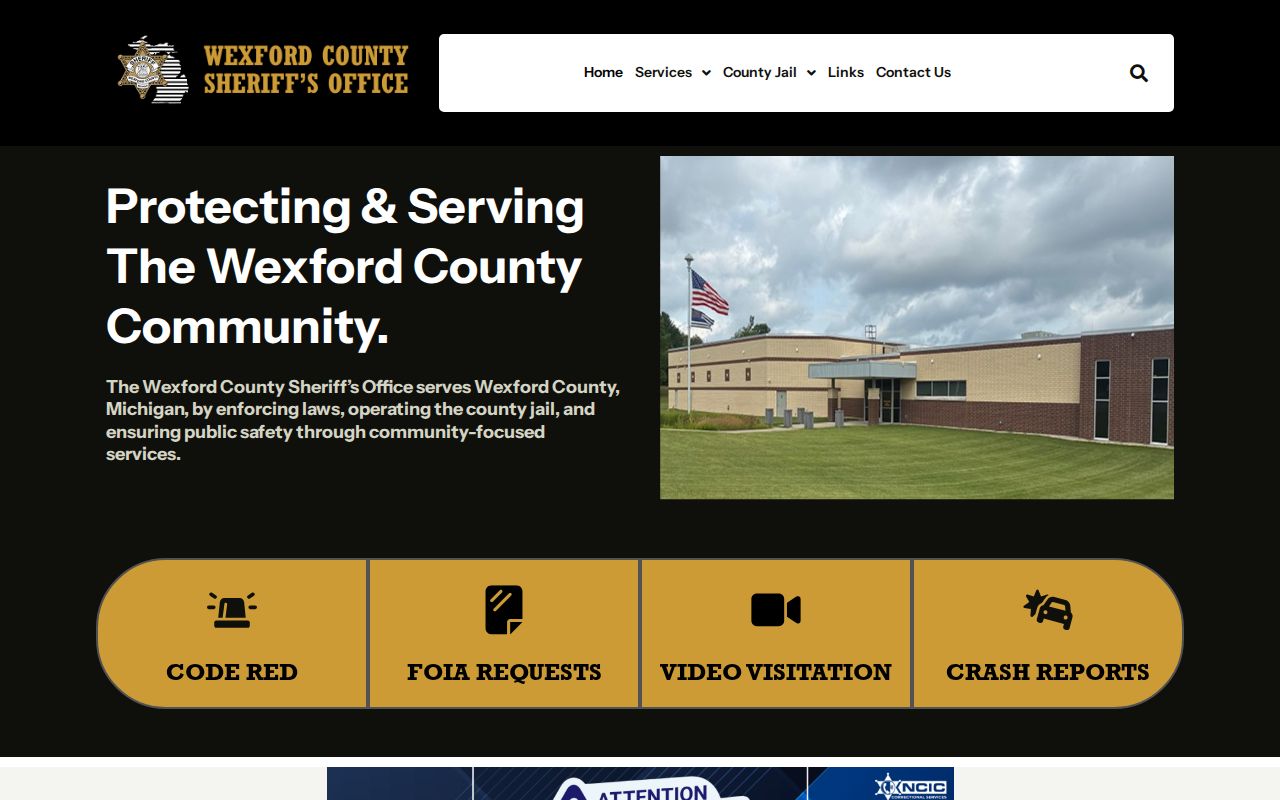 Wexford County 24-hour release records on the official sheriff website